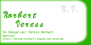 norbert veress business card